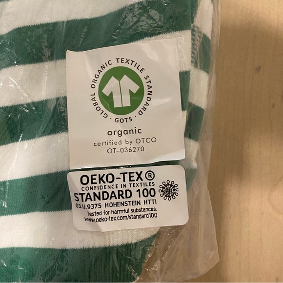 Hanna Andersson Adult Green Stripe Pajama Pants - S - Picture 4 of 4